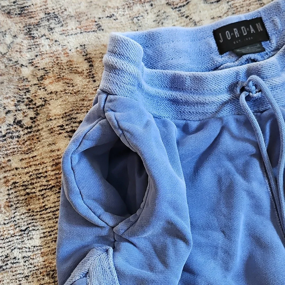 Jordan Light Blue Sweat Shorts Basketball - Picture 4 of 5